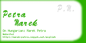 petra marek business card